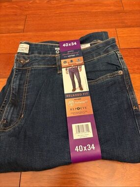Weatherproof Mens Relaxed Fit Dark Blue Denim